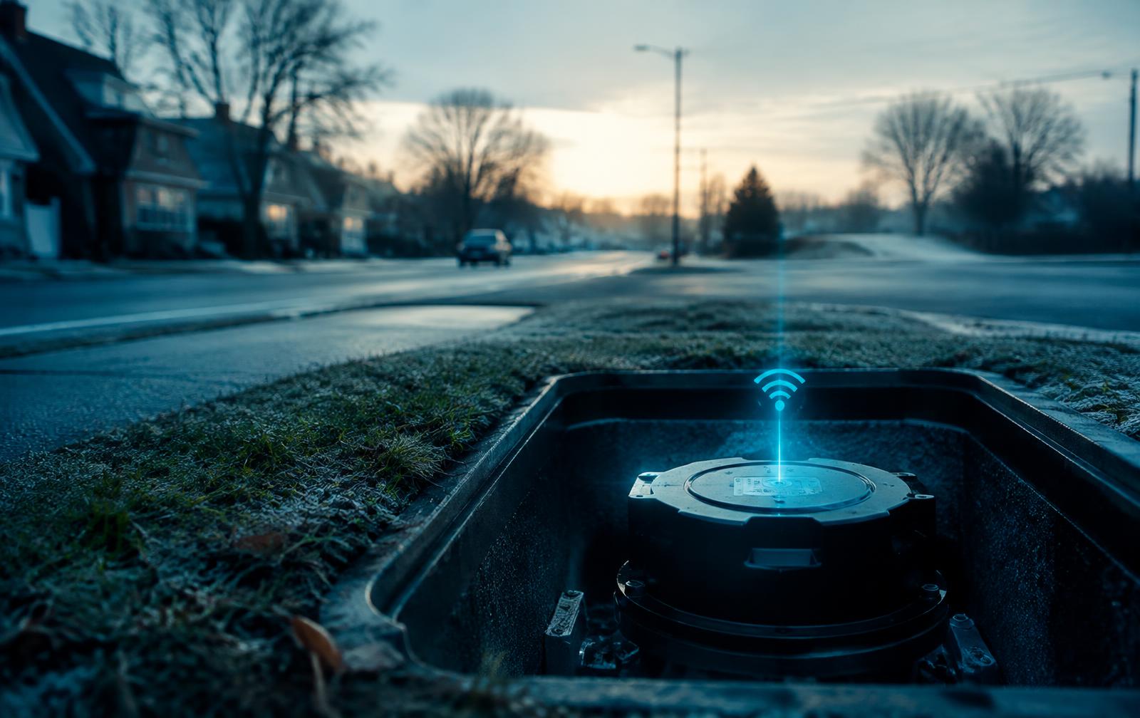 Smart water meter transmitting data